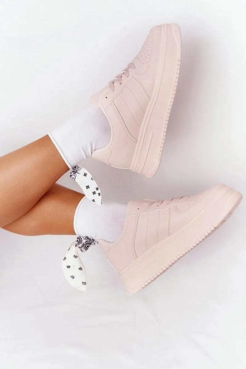 Damskie Sportowe Buty Na Platformie Różowe This Is Me Damskie Buty Sportowe Na Platformie