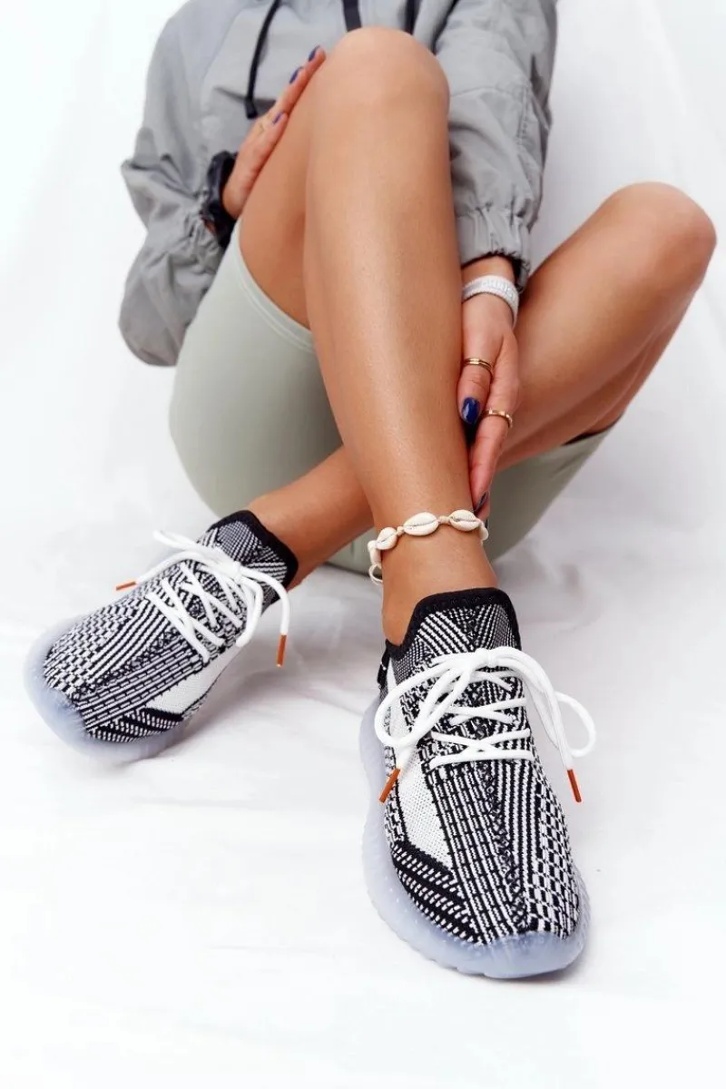 Sale Boto Damskie Sportowe Buty Na Gumowej Podeszwie Czarne Freestyler