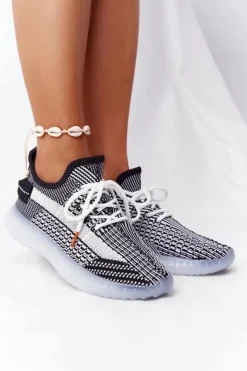 Sale Boto Damskie Sportowe Buty Na Gumowej Podeszwie Czarne Freestyler