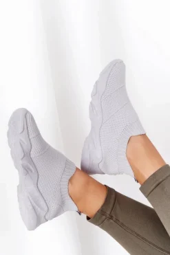 Trampki Damskie Slip-On>Boto Damskie Sportowe Buty Slip-on Szare Yoga Class