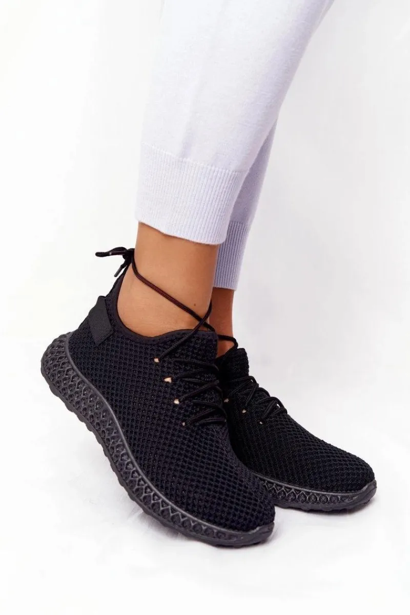 Discount Boto Damskie Sportowe Buty Slip-on Czarne Run Away