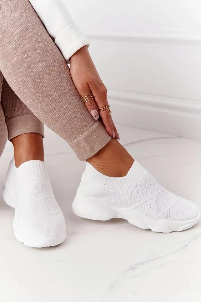 Clearance Boto Damskie Sportowe Buty Slip-on Białe Yoga Class