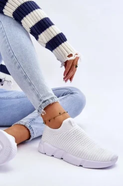 Trampki Damskie Slip-On|Trampki Damskie Big Star>Big Star Shoes Damskie Sportowe Buty Slip-on Big Star DD274460 Białe