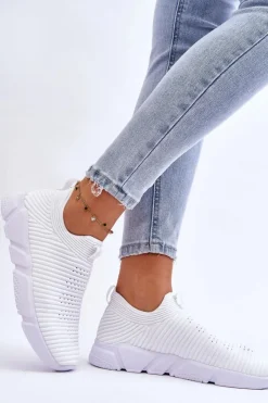 Trampki Damskie Slip-On|Trampki Damskie Big Star></noscript>Big Star Shoes Damskie Sportowe Buty Slip-on Big Star DD274460 Białe