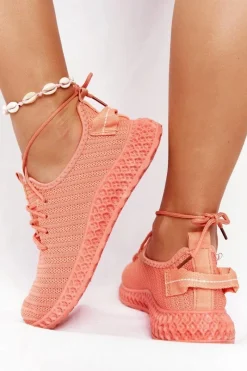 Boto Damskie Sportowe Buty Slip-on Koralowe Do It