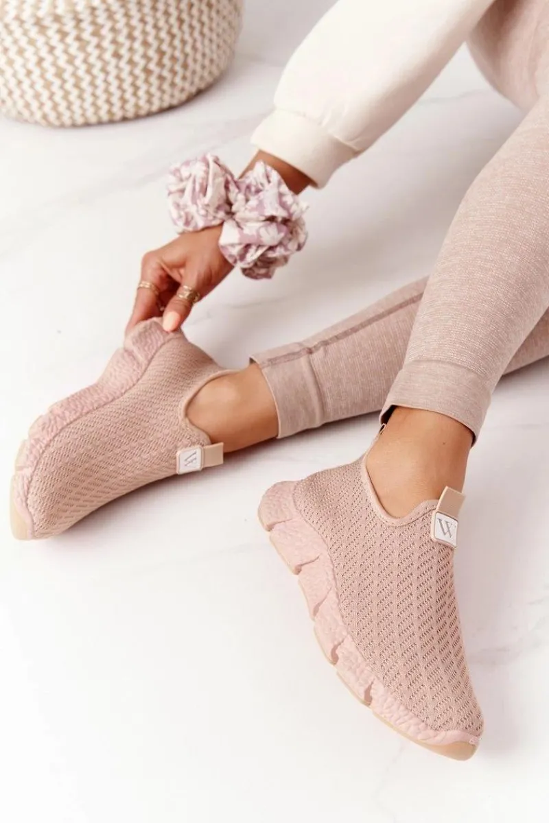 Outlet Damskie Sportowe Buty Slip-on Beżowe Marathon Damskie Trampki Damskie Slip-On