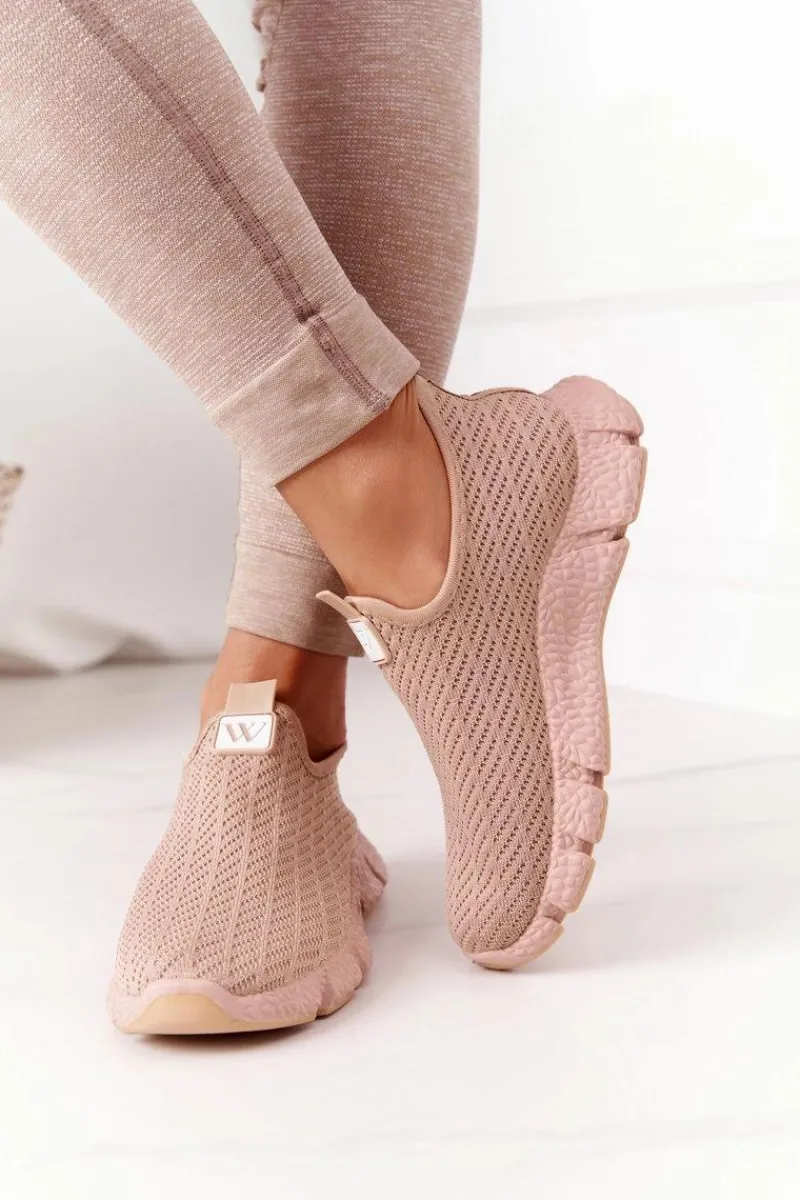 Outlet Damskie Sportowe Buty Slip-on Beżowe Marathon Damskie Trampki Damskie Slip-On