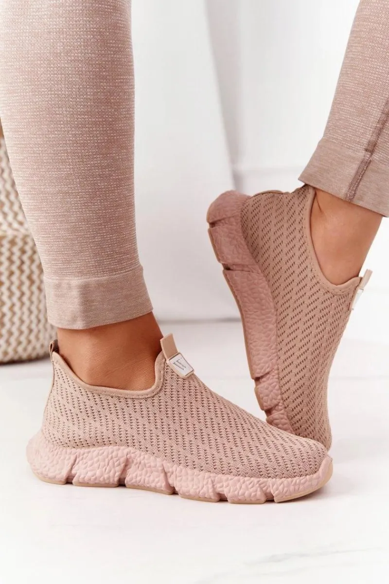 Outlet Damskie Sportowe Buty Slip-on Beżowe Marathon Damskie Trampki Damskie Slip-On