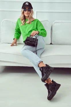 Sale Evento Damskie Sportowe Buty Sneakersy Czarne Daren