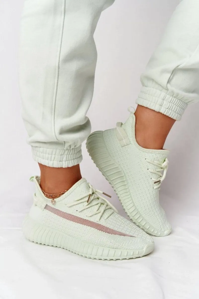 Discount Damskie Sportowe Buty Sneakersy Jasnozielone Amazing Damskie Buty Sportowe Na Platformie