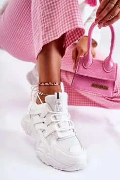 Damskie Sportowe Buty Sneakersy Białe Daren Damskie Sneakersy Damskie