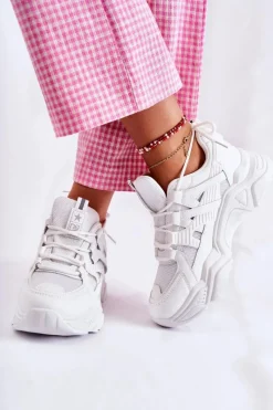 Damskie Sportowe Buty Sneakersy Białe Daren Damskie Sneakersy Damskie