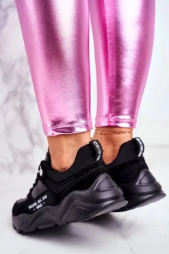 Best Big Star Shoes Damskie Sportowe Buty Sneakersy Big Star GG274654 Czarne