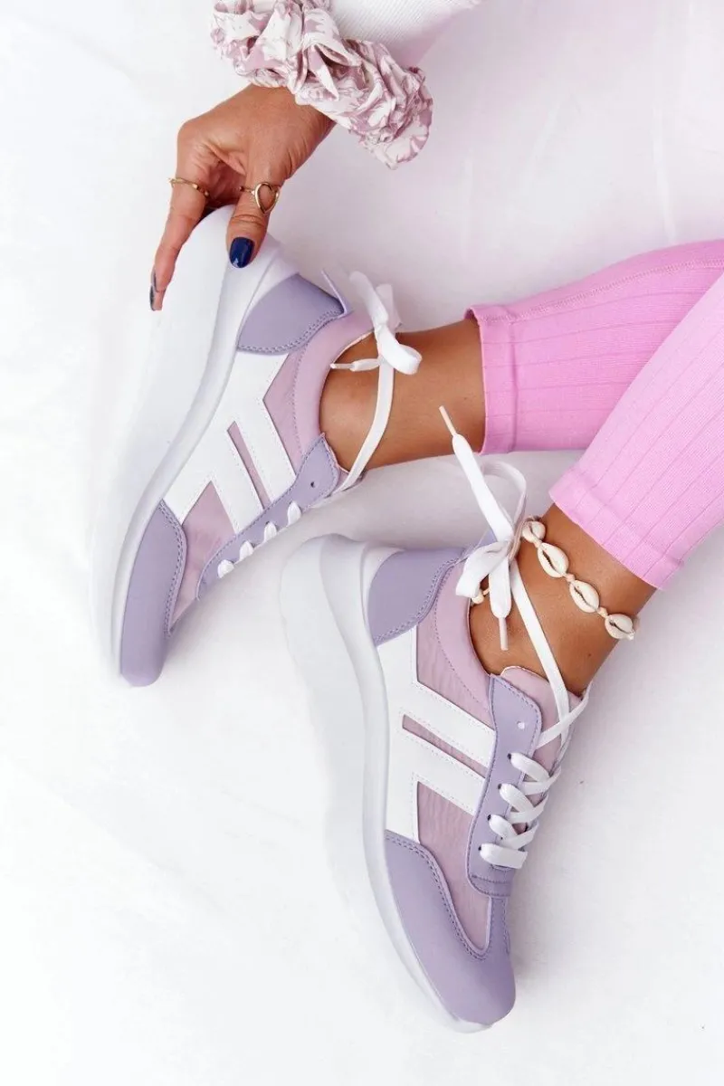 Online Damskie Sportowe Buty Sneakersy Fioletowe Holiday Damskie Buty Sportowe Na Platformie