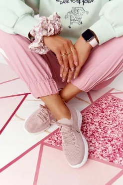 Hot Damskie Sportowe Buty Sneakersy Różowe Ruler Damskie Buty Sportowe Na Platformie