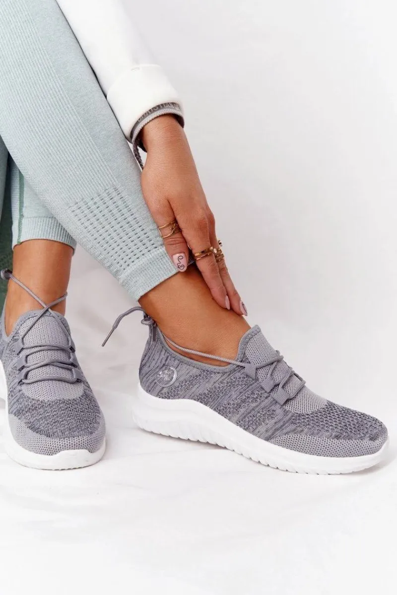Boto Damskie Sportowe Buty Szare Workout