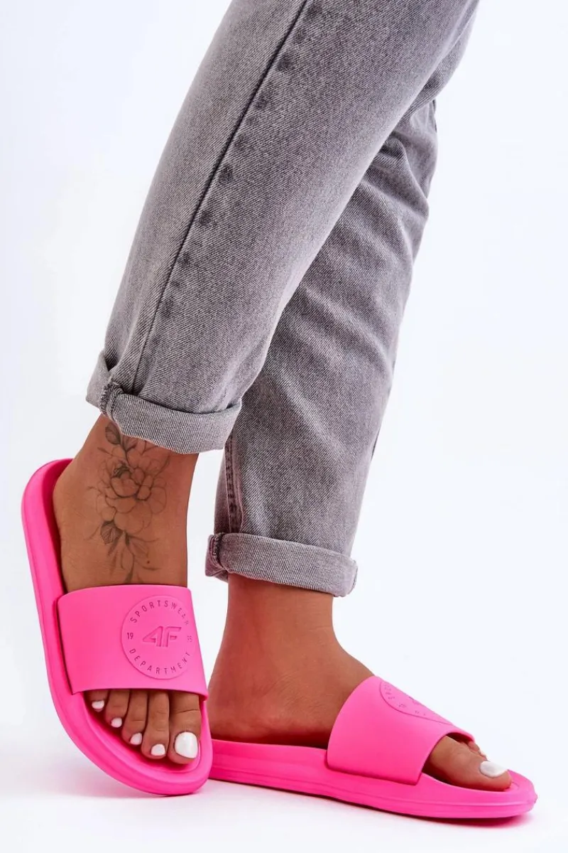 Online 4F Damskie Sportowe Klapki SS23FFLIF069-53S Fuksja