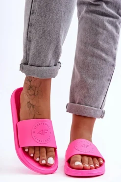 Online 4F Damskie Sportowe Klapki SS23FFLIF069-53S Fuksja