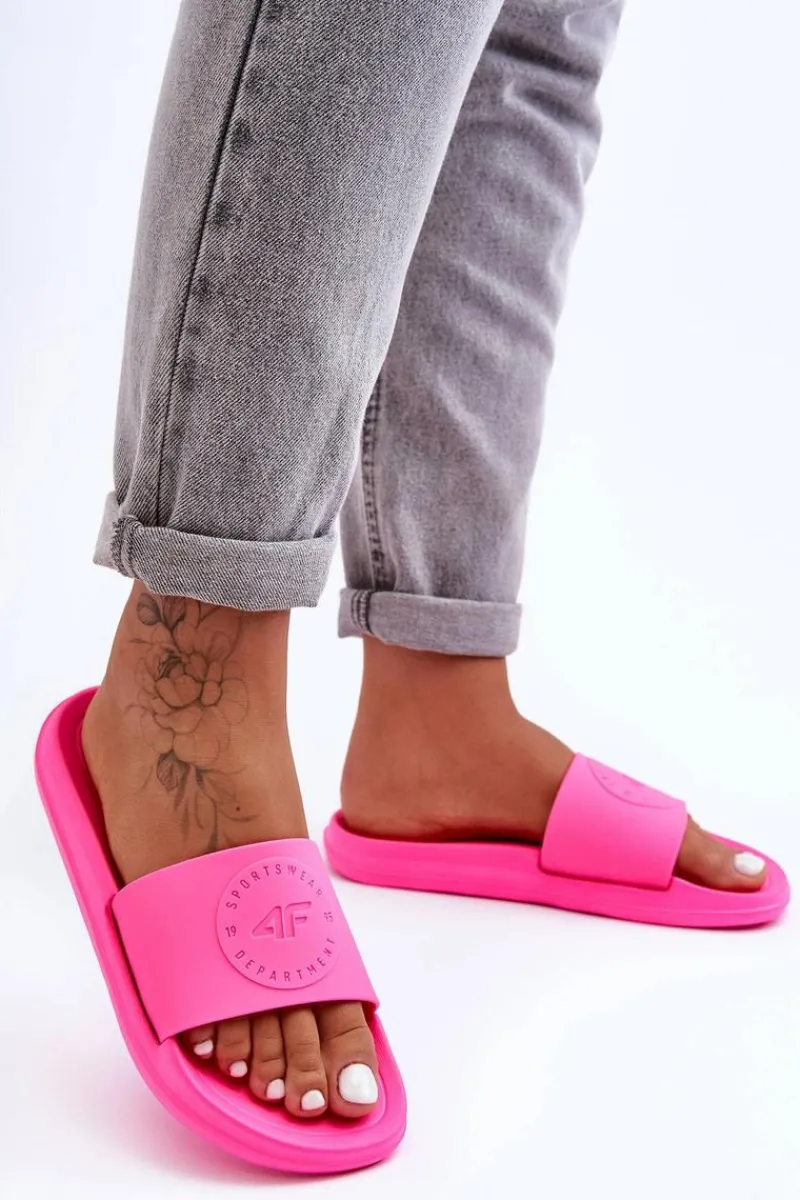 Online 4F Damskie Sportowe Klapki SS23FFLIF069-53S Fuksja