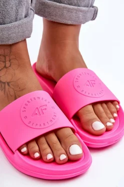 Online 4F Damskie Sportowe Klapki SS23FFLIF069-53S Fuksja