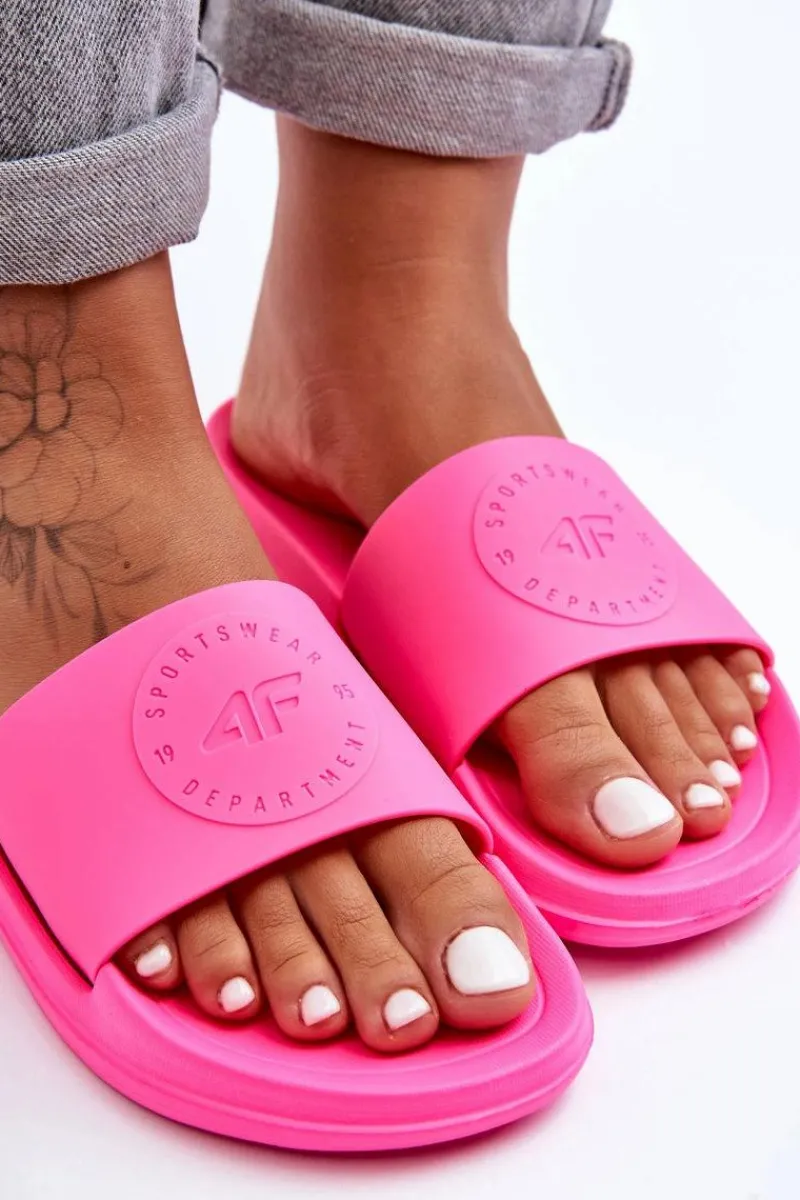 Online 4F Damskie Sportowe Klapki SS23FFLIF069-53S Fuksja