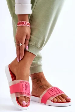 Clearance Boto Damskie Sportowe Klapki Neonowo Różowe Sunrise