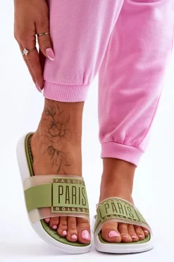 Clearance Boto Damskie Sportowe Klapki Zielone Sunrise Zielony