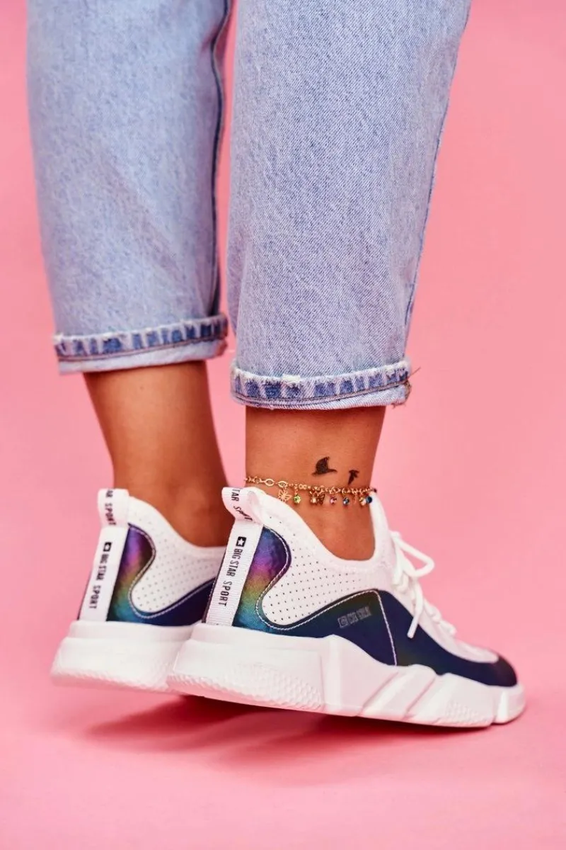 Sale Big Star Shoes Damskie Sportowe Obuwie Big Star Białe FF274A052