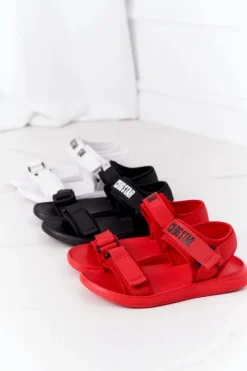 Outlet Big Star Shoes Damskie Sportowe Sandały Big Star HH274A027 Czerwone Czerwony