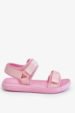 Online Damskie Sportowe Sandały Big Star LL274729 Różowe Damskie Sandały Big Star|Sandały Płaskie