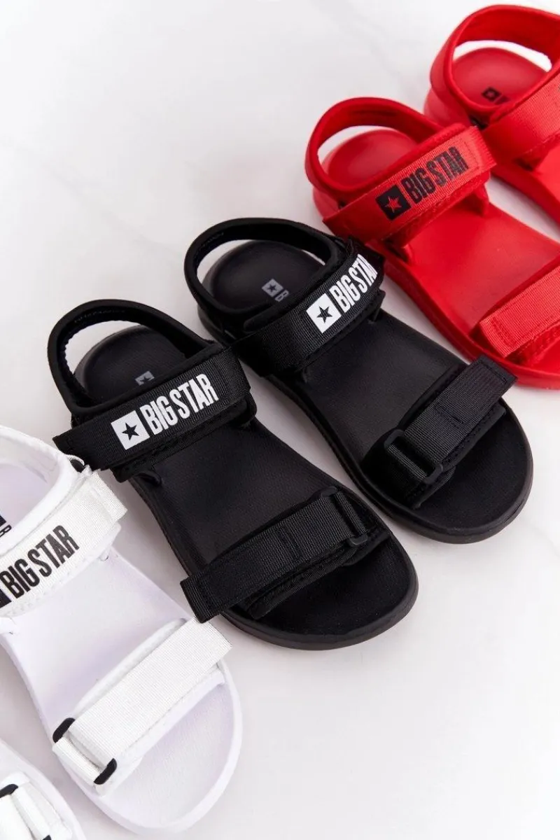 Damskie Sportowe Sandały Big Star HH274A024 Czarne Damskie Sandały Big Star|Sandały Płaskie