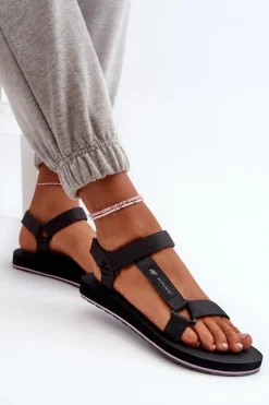 Sale 4F Damskie Sportowe Sandały RSS2SANF054-23S Ciemnoszare Szary