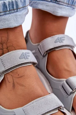 Best 4F Damskie Sportowe Sandały SS23FSANF016-27S Szare