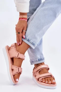 Online Big Star Shoes Damskie Sportowe Sandały Na Platformie Big Star LL274788 Różowe Różowy