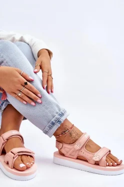 Online Big Star Shoes Damskie Sportowe Sandały Na Platformie Big Star LL274788 Różowe Różowy