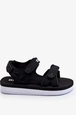 Sandały Big Star|Sandały Płaskie>Big Star Shoes Damskie Sportowe Sandały Na Platformie Big Star LL274789 Czarne Czarny