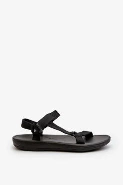 Discount Boto Damskie Sportowe Sandały Na Rzepy Czarne Vilari Czarny