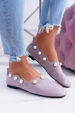 Online Damskie Szare Baleriny Lu Boo Milis Damskie Baleriny Klasyczne