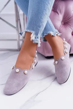 Online Damskie Szare Baleriny Lu Boo Milis Damskie Baleriny Klasyczne