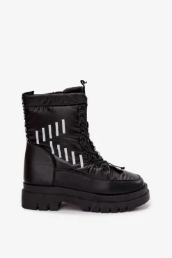Discount Damskie Sznurowane Botki Śniegowce Vinceza 23-34586 Czarne Damskie Śniegowce Damskie|Damskie Trapery