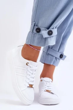 Trampki Damskie Slip-On|Trampki Damskie Niskie></noscript>Boto Damskie Sznurowane Trampki Białe Etna