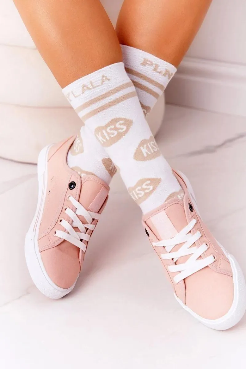 Trampki Damskie Big Star|Trampki Damskie Niskie>Big Star Shoes Damskie Tenisówki BIG STAR HH274060 Różowe