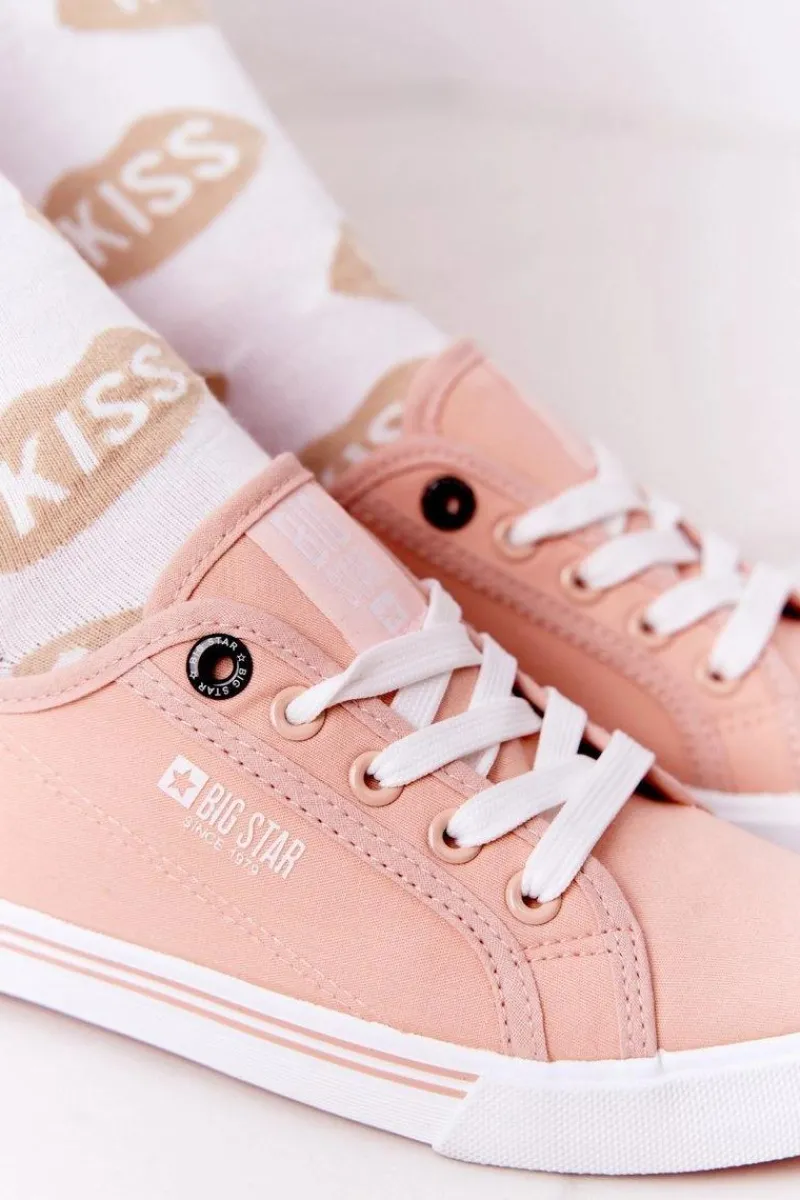 Trampki Damskie Big Star|Trampki Damskie Niskie>Big Star Shoes Damskie Tenisówki BIG STAR HH274060 Różowe