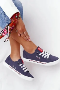 New Big Star Shoes Damskie Tenisówki BIG STAR HH274063 Granatowe