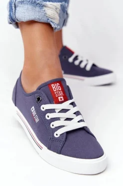 New Big Star Shoes Damskie Tenisówki BIG STAR HH274063 Granatowe