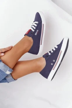 New Big Star Shoes Damskie Tenisówki BIG STAR HH274063 Granatowe