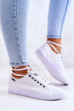 Trampki Damskie Big Star|Trampki Damskie Niskie>Big Star Shoes Damskie Tenisówki BIG STAR W274835 Białe Biały