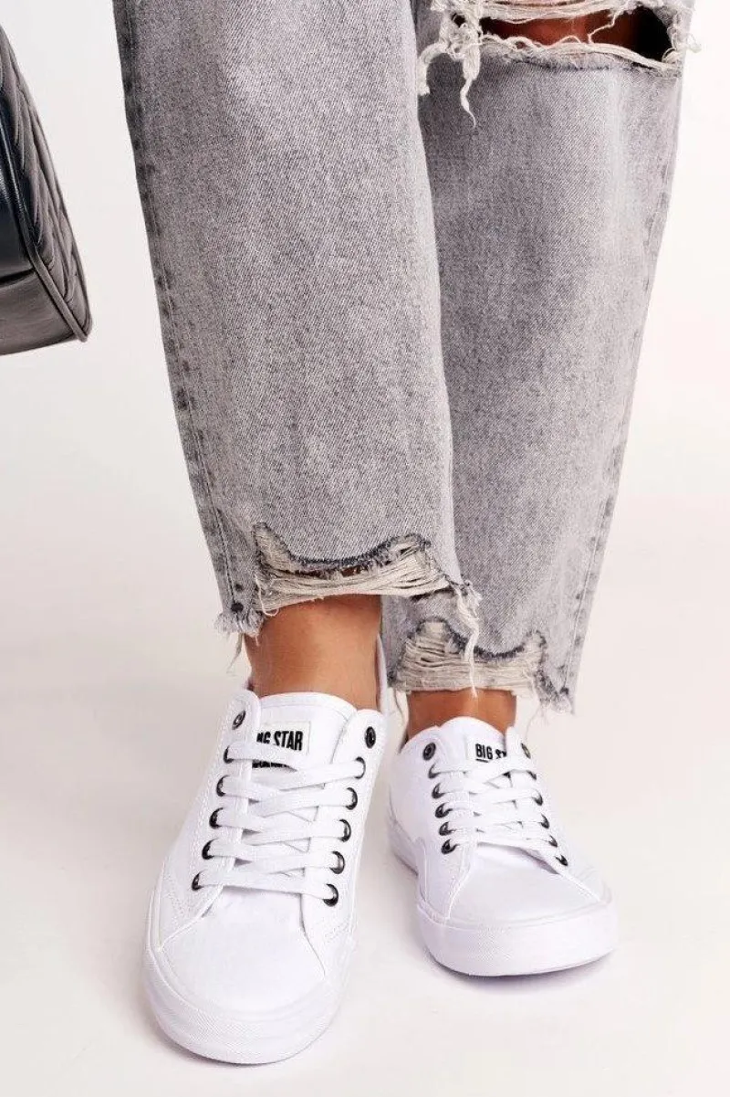 Trampki Damskie Big Star|Trampki Damskie Niskie>Big Star Shoes Damskie Tenisówki BIG STAR W274835 Białe Biały