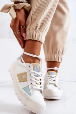 Best Big Star Shoes Damskie Tenisówki BIG STAR JJ274480 Białe