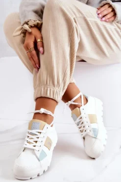 Best Big Star Shoes Damskie Tenisówki BIG STAR JJ274480 Białe